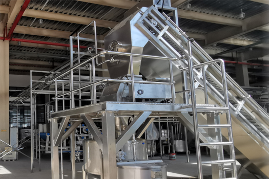 Yacon juicing production line customer scene picture